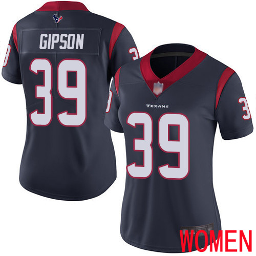 Houston Texans Limited Navy Blue Women Tashaun Gipson Home Jersey NFL Football 39 Vapor Untouchable